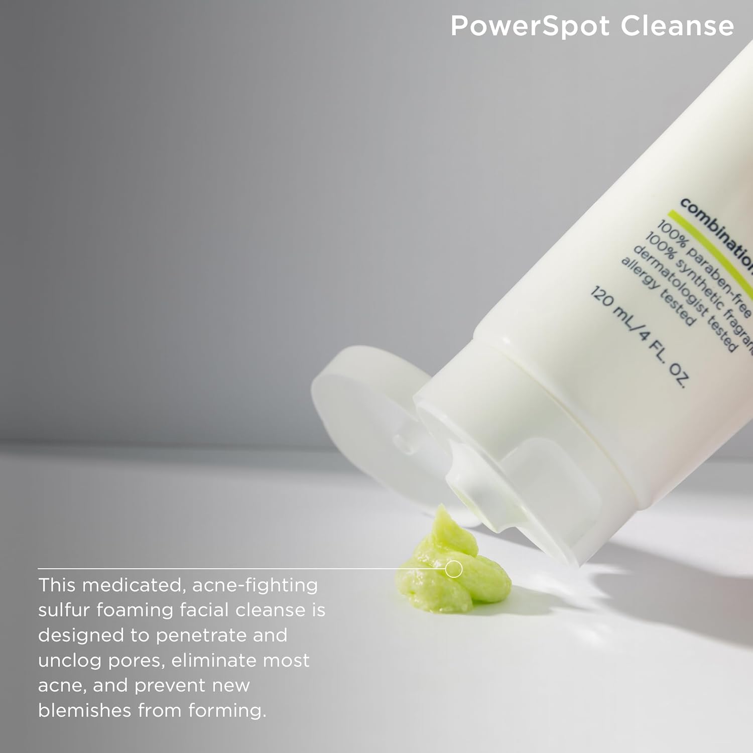 m-61 PowerSpot Cleanse | Clarifying Acne-Fighting Cleanser With 3% Sulfur, Glycolic and Salicylic Acid, Tea Tree, Witch Hazel. For Blemish-Prone Skin. Dermatologist and Allergy Tested, 4.0 Fl Oz - Image 2