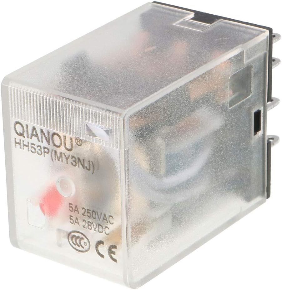 uxcell Power Relay, AC 24V Coil Red Indicator Light 11