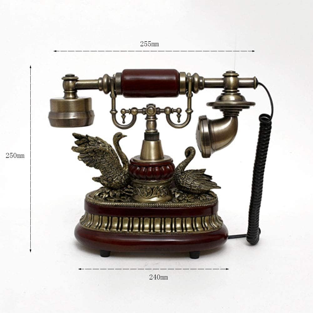 Old Fashioned Decorative Telephones Home Office Fashion Ideas European Pastoral Retro Telephone Hotel/Home landline (Color : Black)