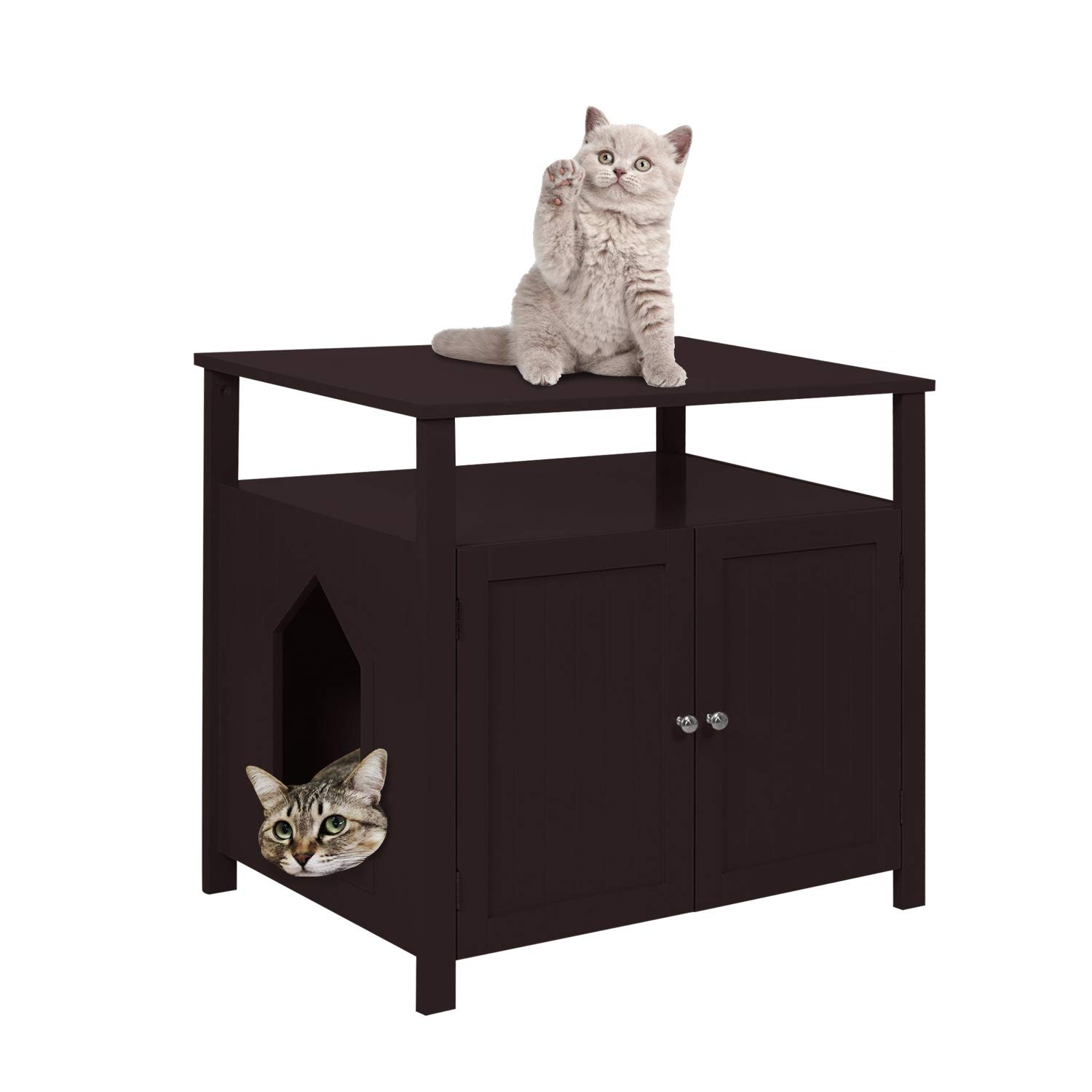 Buy YGBH Cat Litter Box Enclosure, Cat Washroom Storage Bench,Cat Home