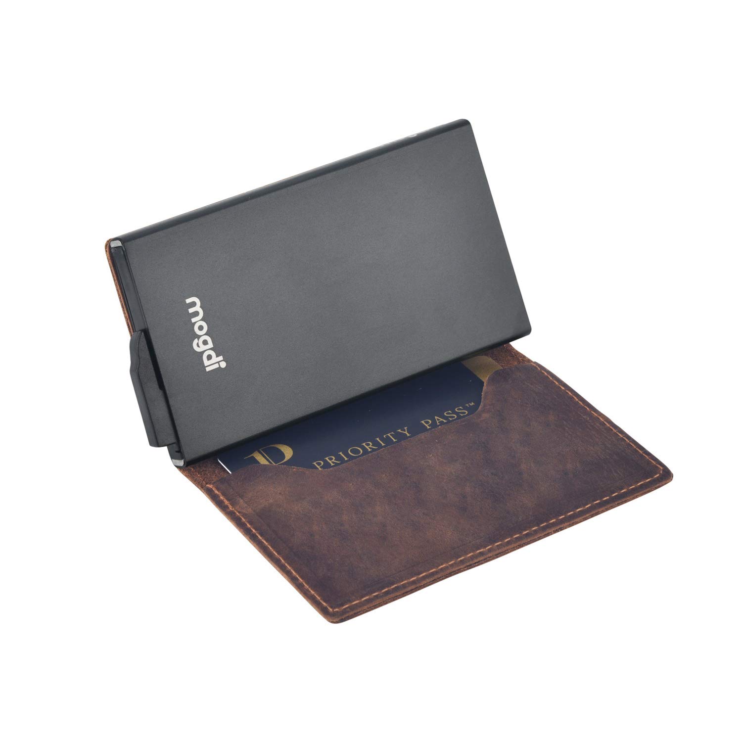 Nano Premium Herren Geldbörse, RFID/NFC Schutz, Slim Wallet mit Münzfach & Kartenetui, aus A++ Echtleder, bis zu 6 Karten, Business Portmonee für Männer (Schwarz)