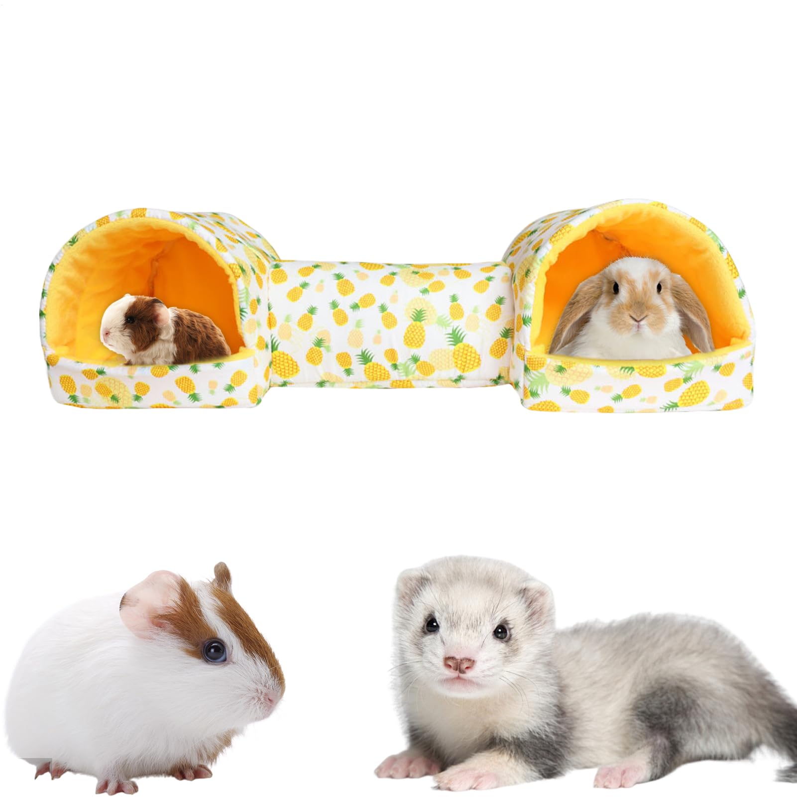 Cabane Cachette pour Hamster et tunnels antidérapants pour habitat de furet et lapin