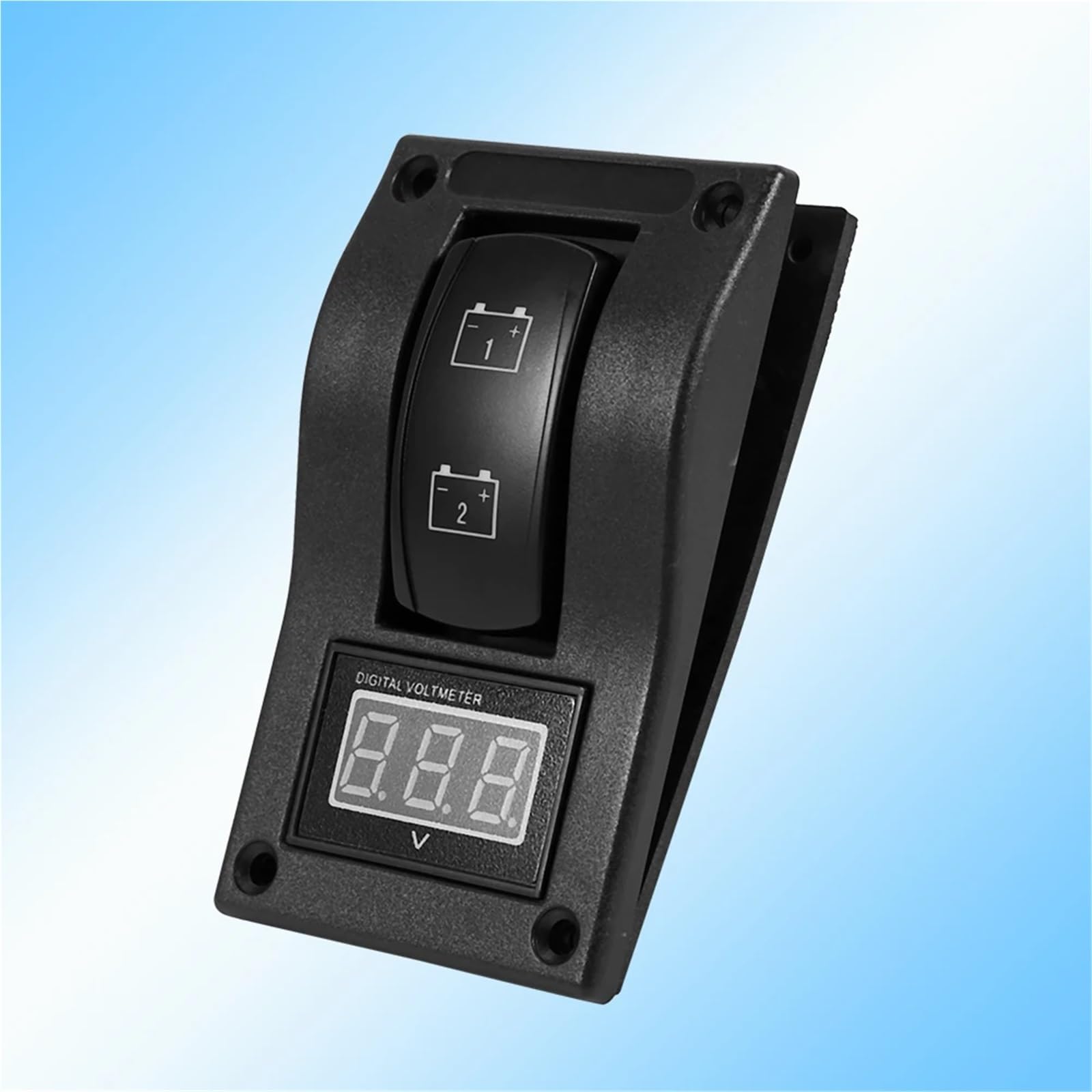 Interruttore Marino, Pannello di prova for doppia batteria a LED con voltmetro for barca da 12 V CC, interruttore a bilanciere On Off On