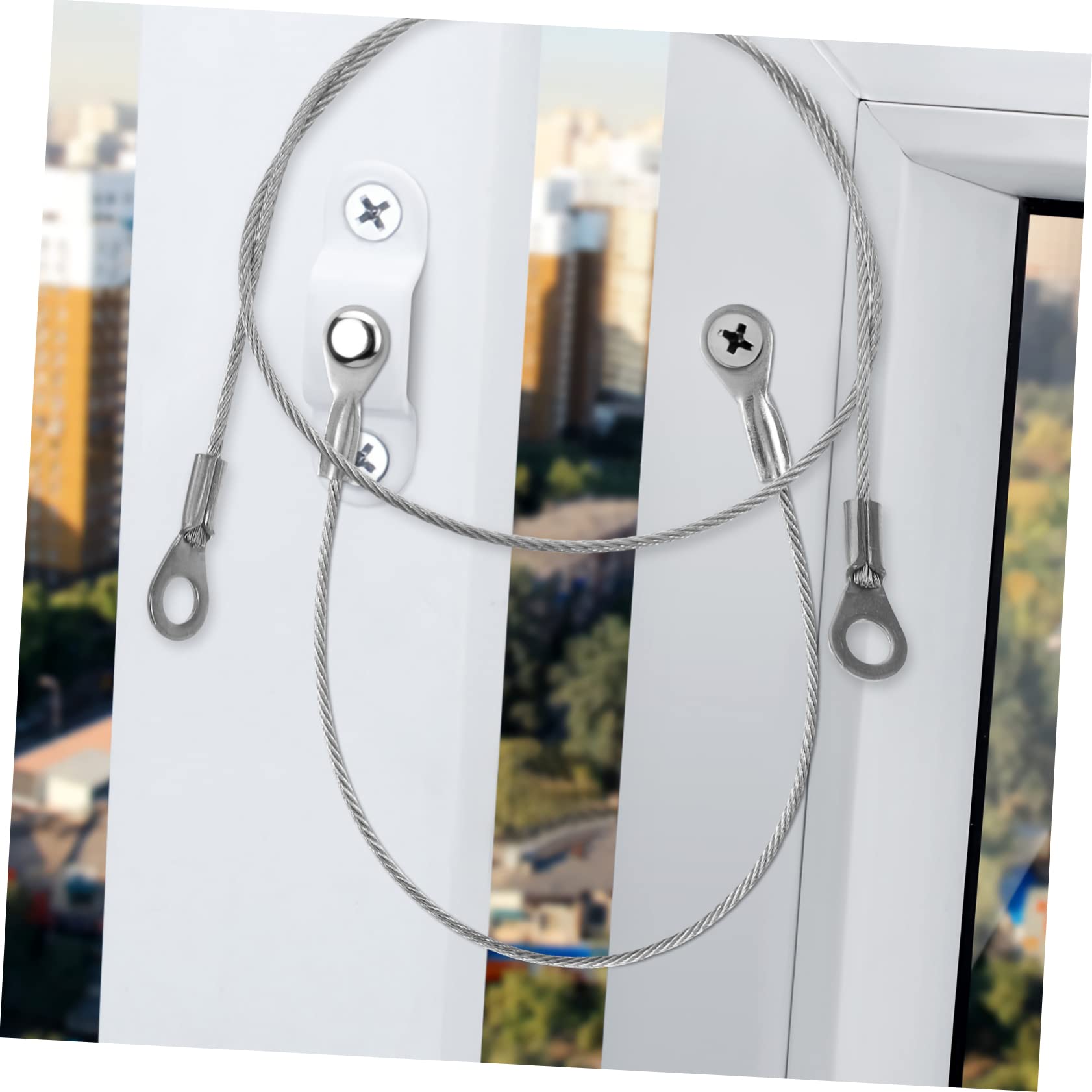 Ciieeo Stainless Steel Lanyard Tether Pcs Cm Safety Harness for Picture Hanging Mirror Sign