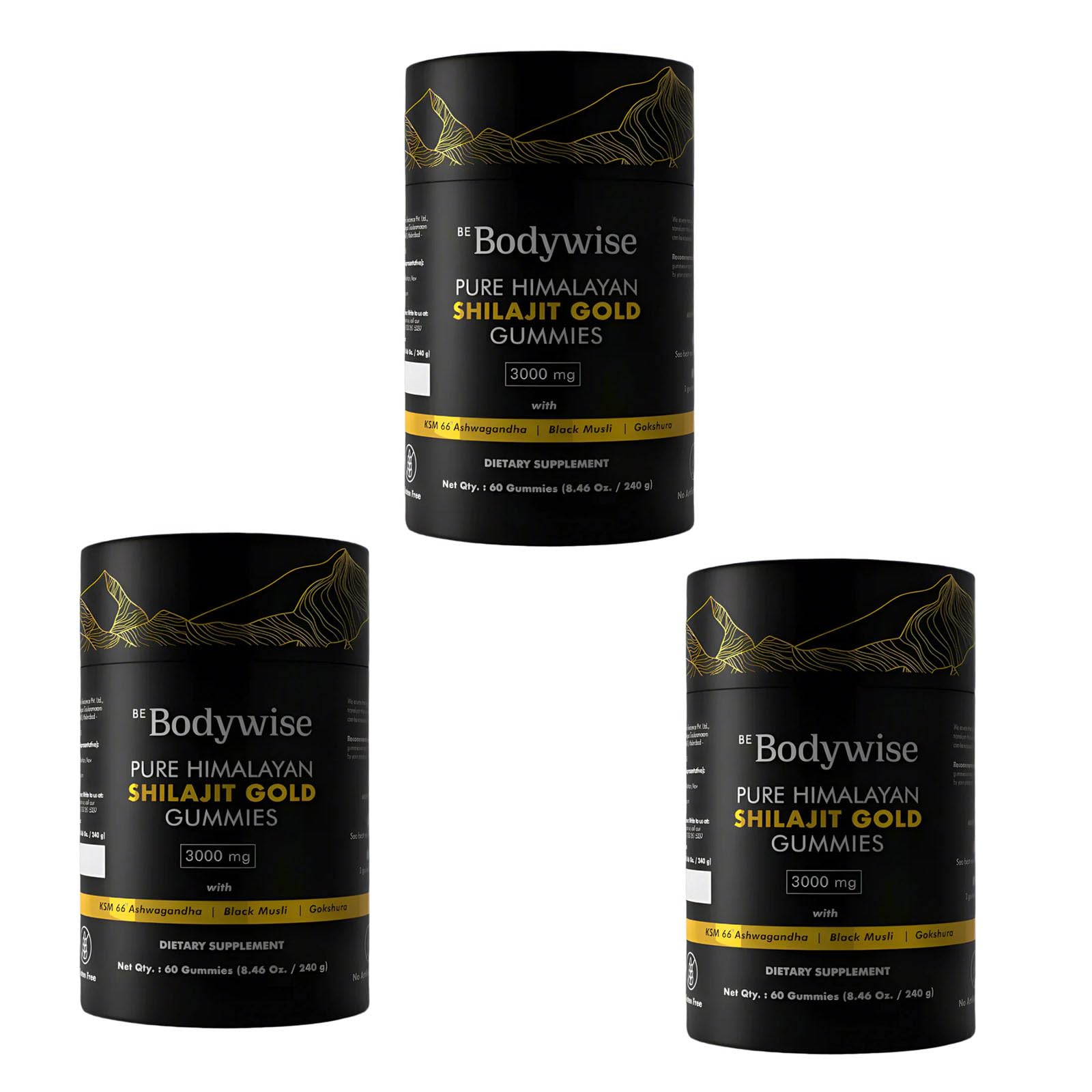 Bodywise Pure Himalayan Shilajit Gold Gummies 3000mg (3PCS)