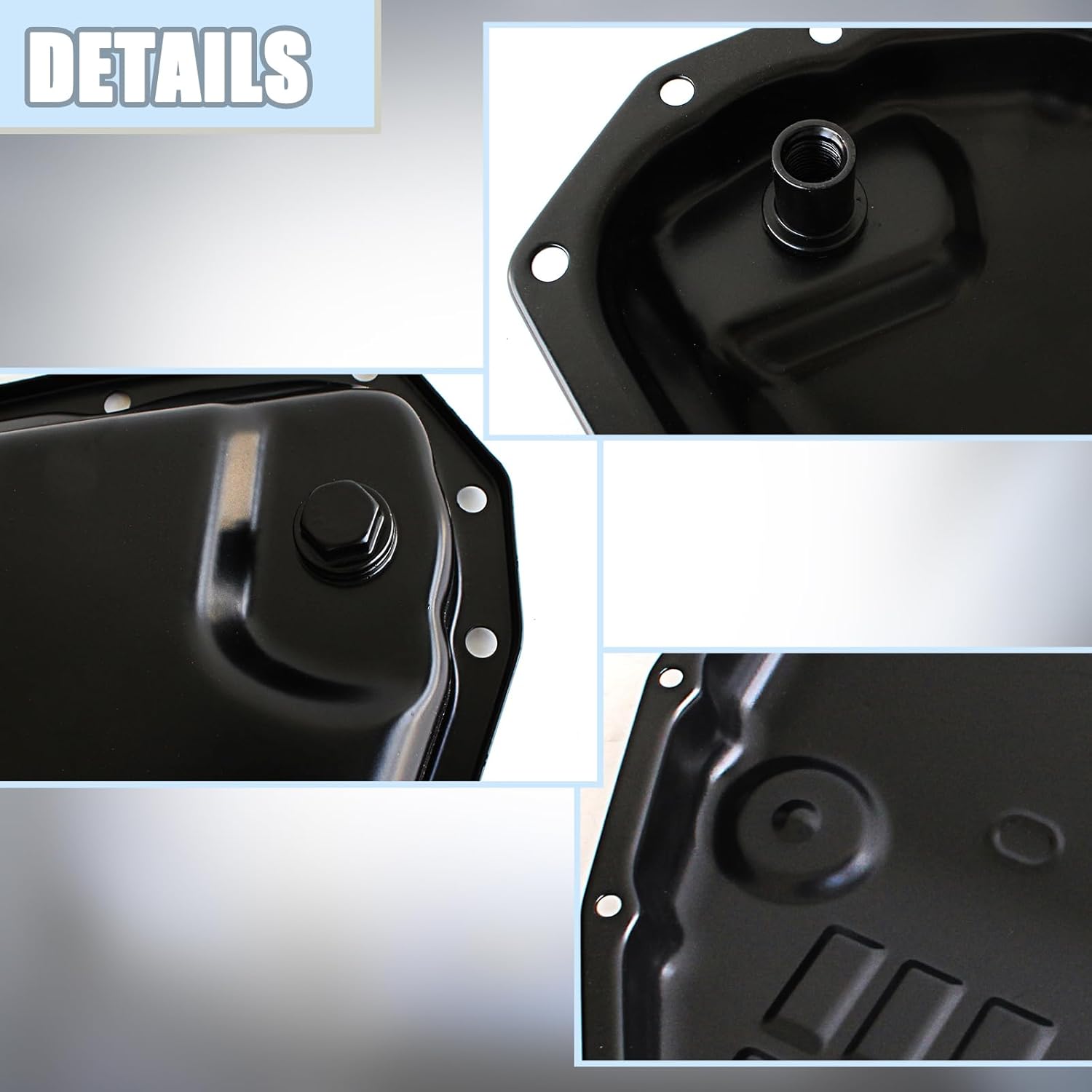 AUCERAMIC 313903JX0A Transmission Oil Pan with Drain Plug Fit for Nissan Sentra 2013-2016 Versa 2012-2016 Versa Note 2014-2019 L4 1.6L 1.8L 313903JX1A 313903XX0B 31390X420A 265-842
