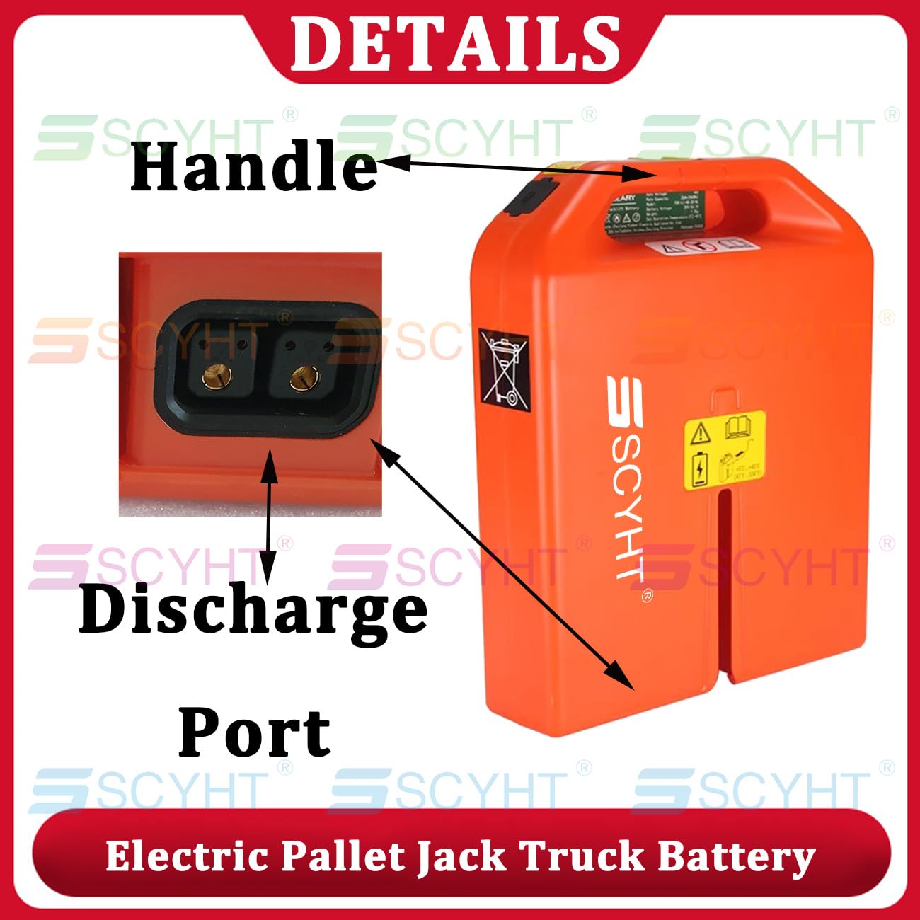48 V 24 V Elektrostapler-Batterie für PTE15N | Lithium-Batterie für Elektro-Hubwagen PTE20Q LiFePO4-Batterien Wiederaufladbare Batterien mit BMS, Einrastmechanismus