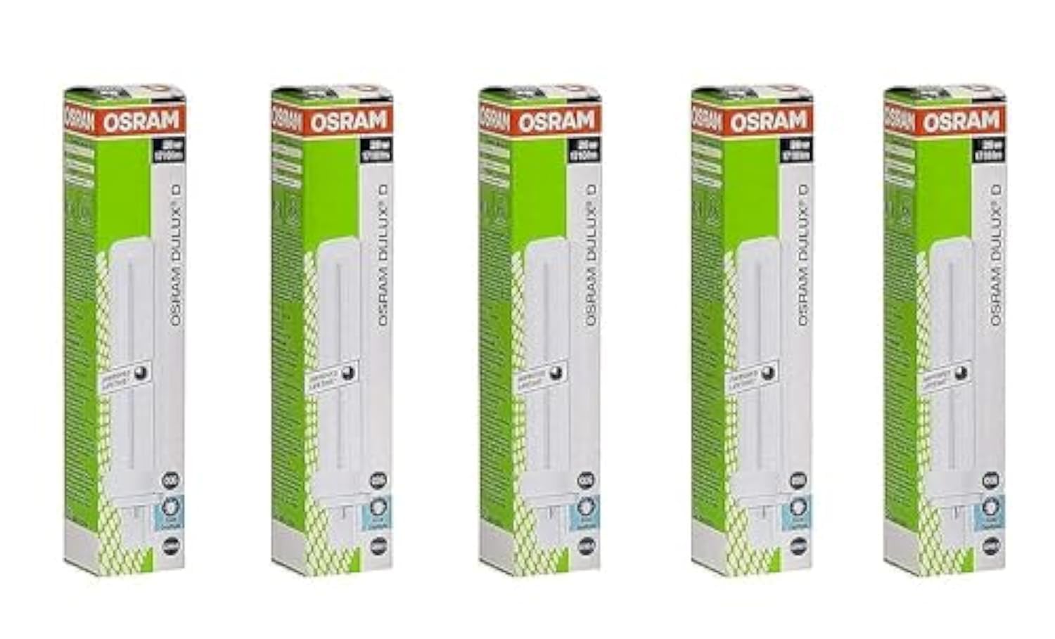 Osram Home Decorative High Qualtiy and Durable, 2 Pin Cool DayLight Double Twin Tube CFL Bulb, 26 Watt Energy Saving Bulb, Cool Daylight - (Pack of 5)