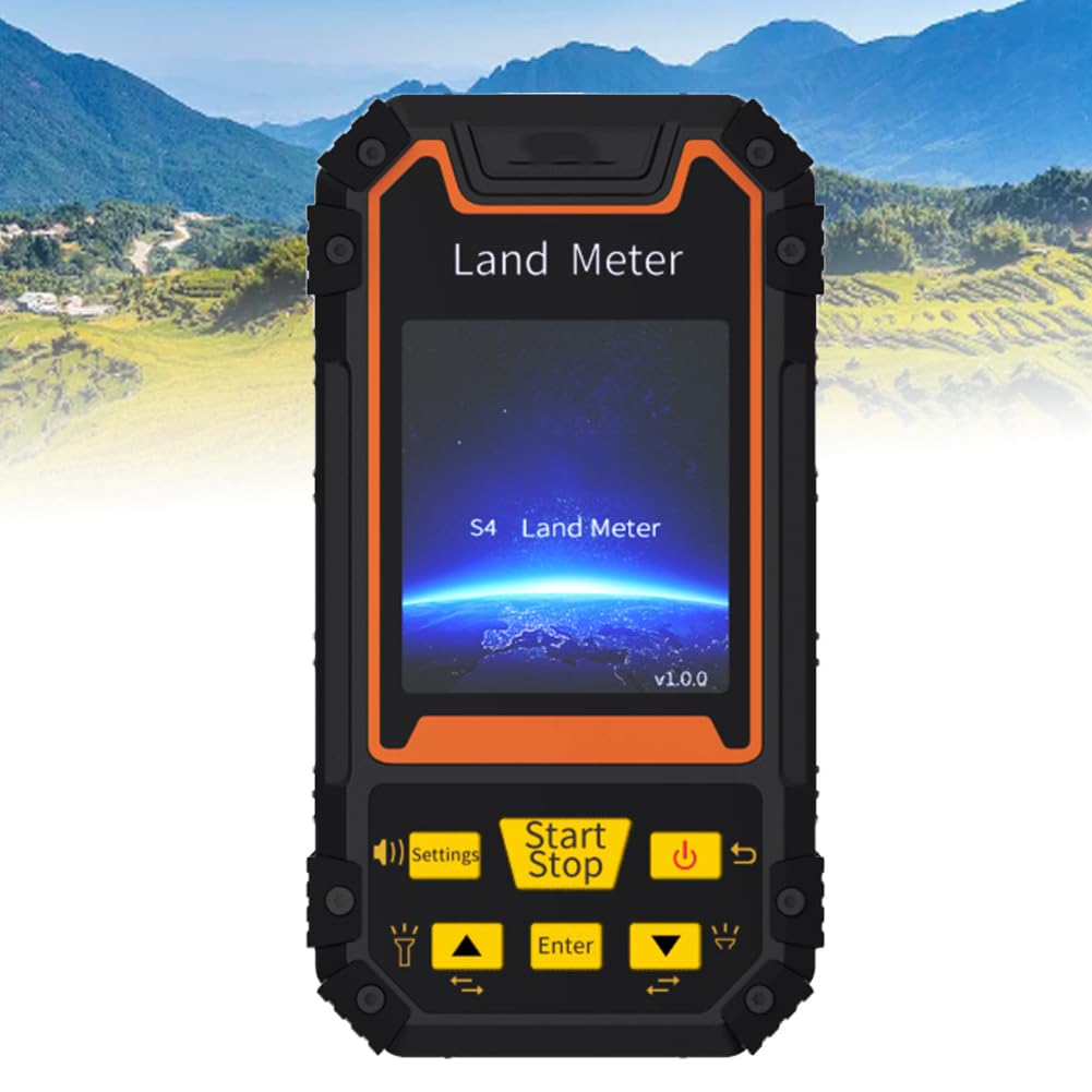GPS Land Meter, Handheld GPS Survey Equipment, with 2.8'' LCD Color Screen, 3 Patterns, Built in Barometer, Voice Broadcast, for Area Slope Distance Measurement