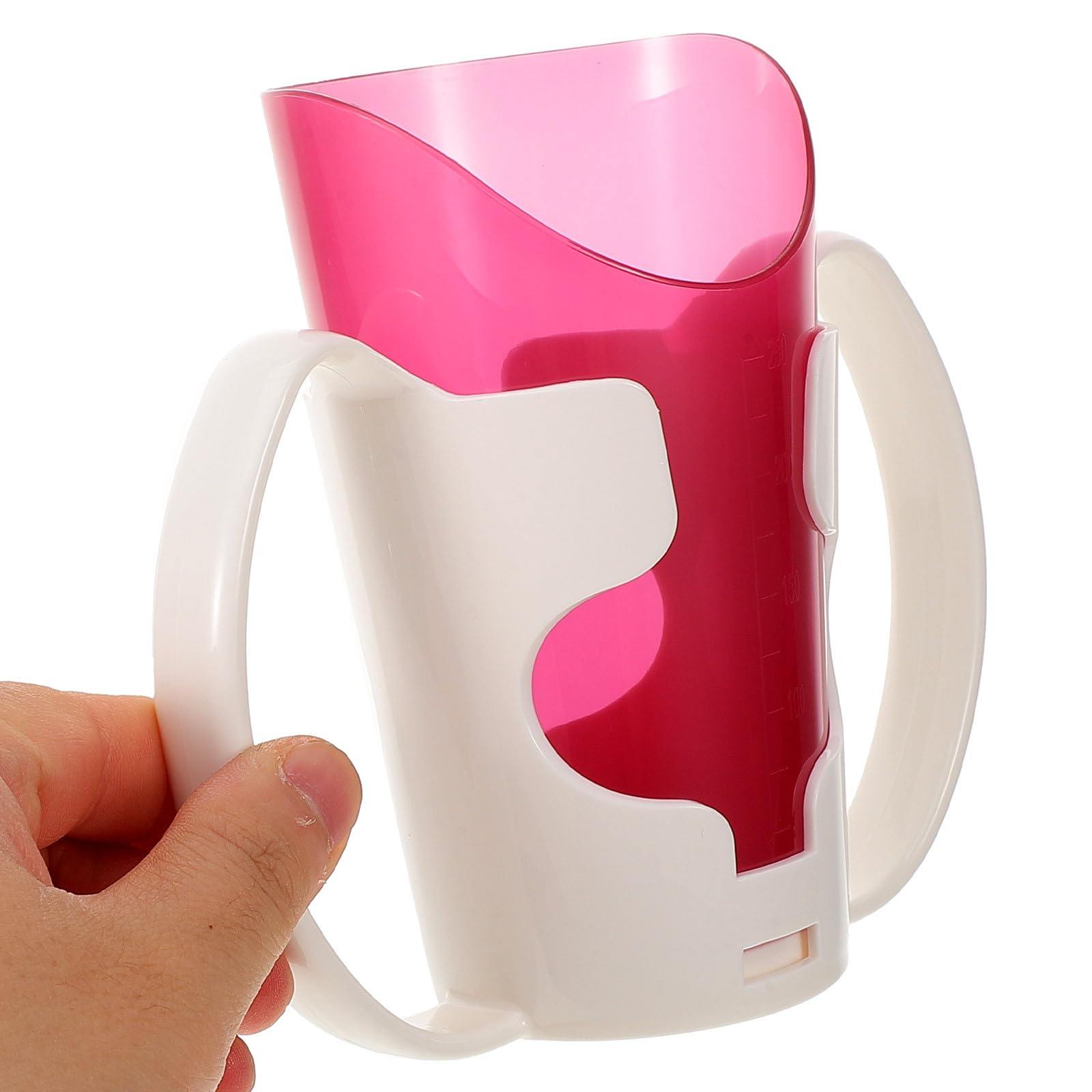 Alasum Vaso para Beber Doble Asa y Sistema Antiasfixia, Taza para Alimentación de Ancianos en Cama, Adecuado para Uso en Centros de Salud y Hogares