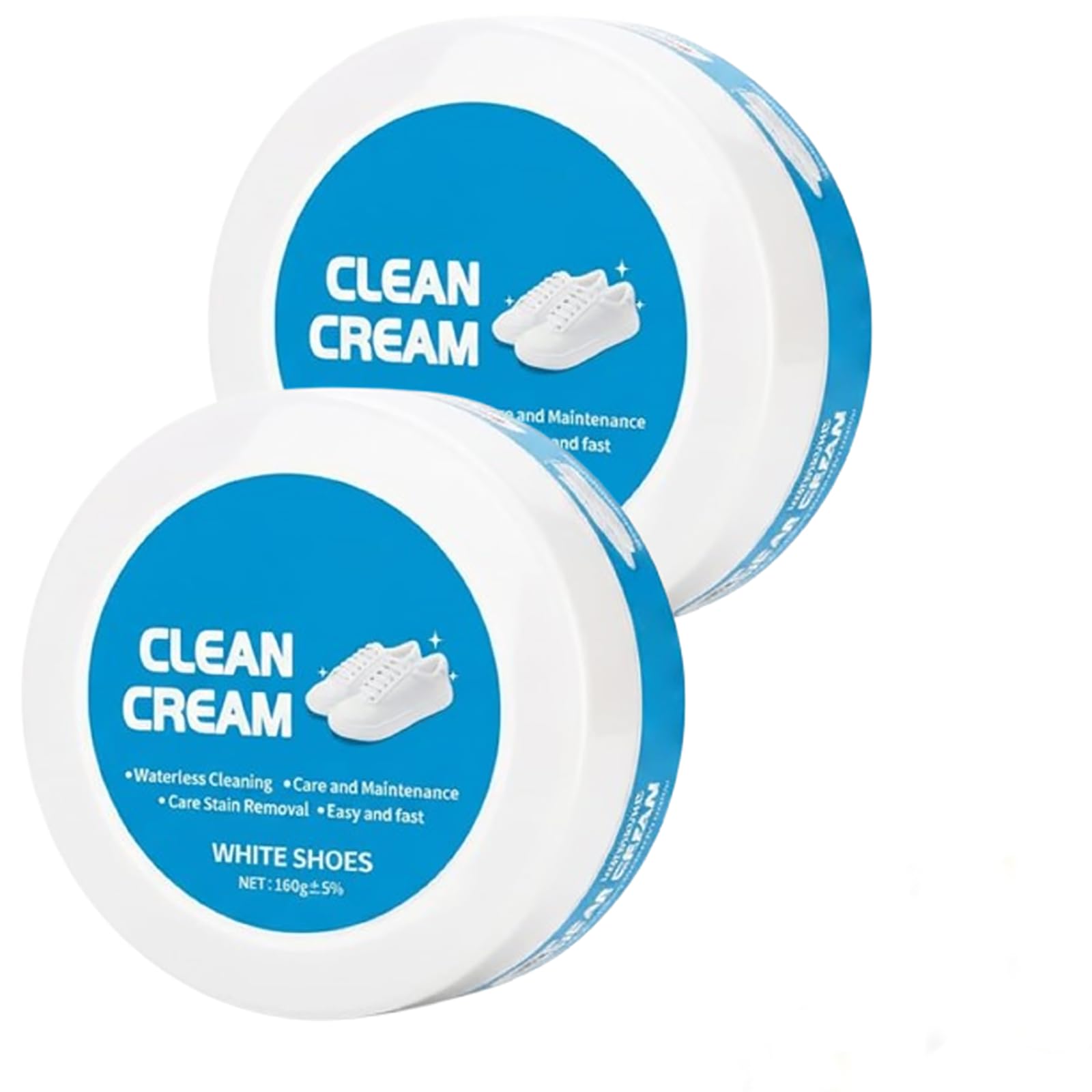 White Shoe Cleaner Cream Multipurpose No-Wash Solid Comes with Sponge Cleaning Cream White Shoe Cleaner