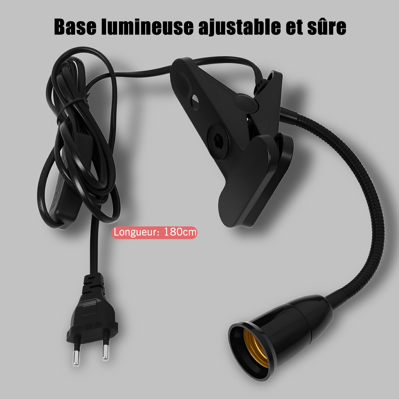 eTone Dunkelkammer SafeLight, Rote LED-Schreibtischlampe mit Clip, 360 Grad einstellbar, geeignet für Die Verarbeitung Von S/W-Film und S/W-Druckpapier (5W)