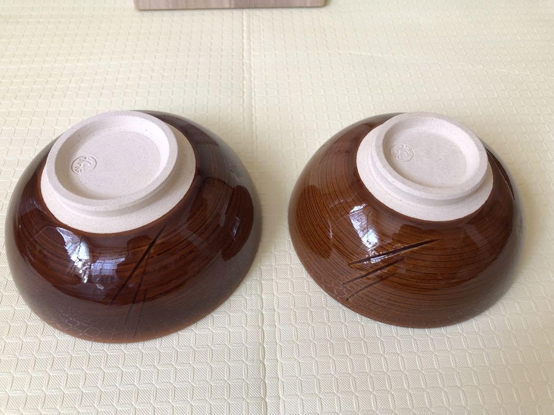 Amazon.co.jp: 大樋焼 十代 大樋長左衛門窯 花鳥相寿 蓋茶盌 木箱入 大 