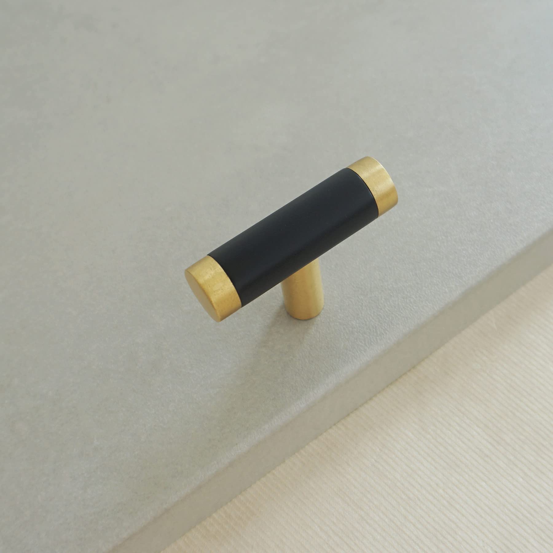 Buy 4Pack LBFEEL Solid Black Knob Kitchen Pulls Gold End Brass