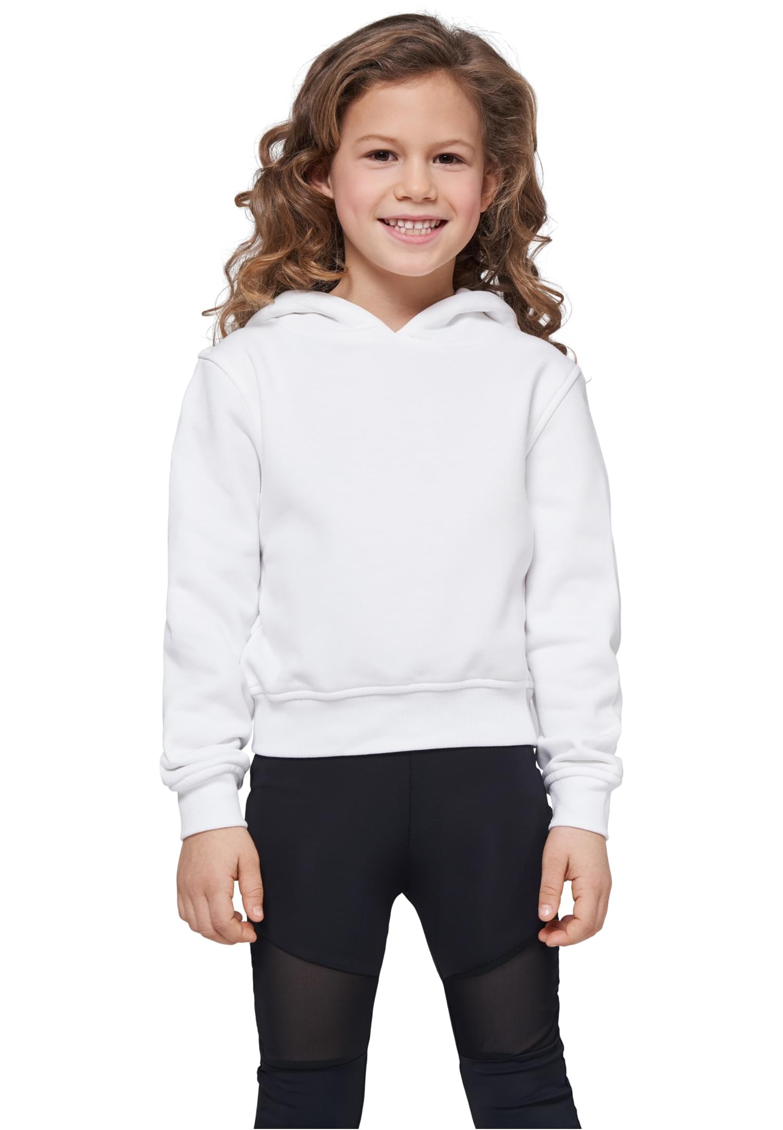 Build Your Brand Girls Cropped Sweat Hoody Sudadera con Capucha Niñas