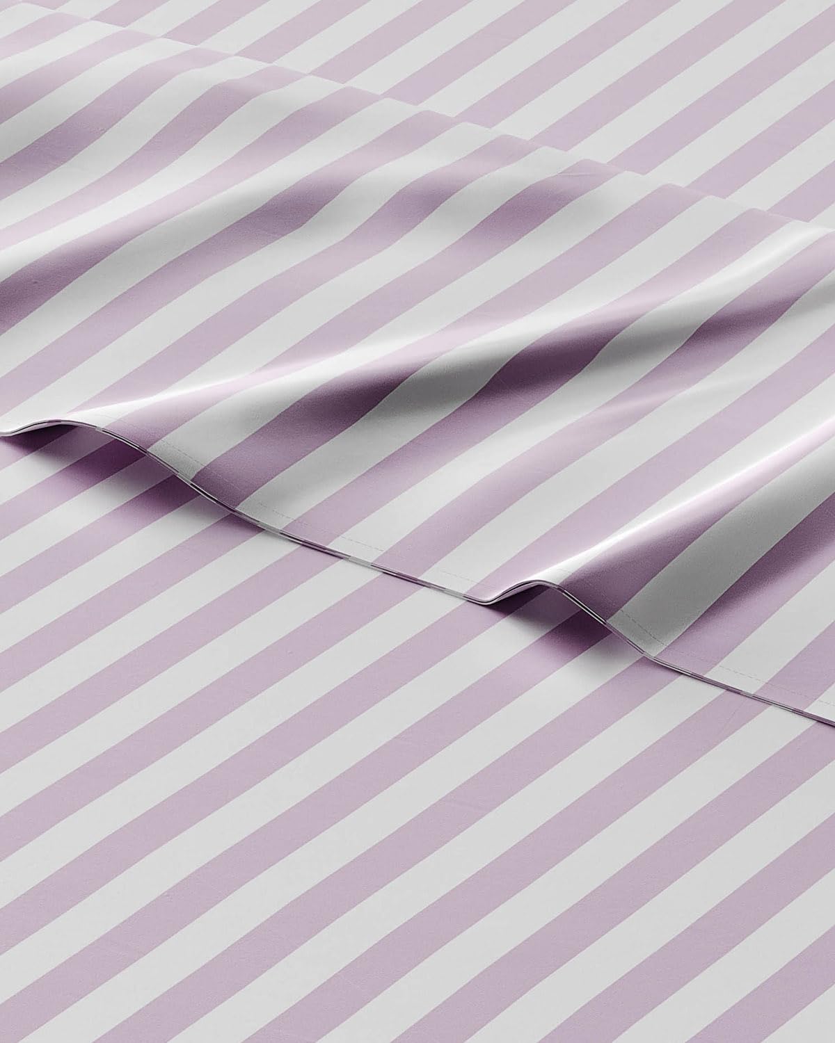 Kids Queen Pink Pinstripes Bed Sheets - 4 Piece Pink Pinstripes Sheet Set