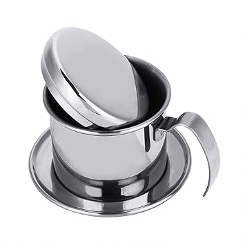 TOPINCN Coffee Maker Pot, Stainless Steel Vietnamese Coffee Drip Filter Maker Single Cup Coffee Drip Brew