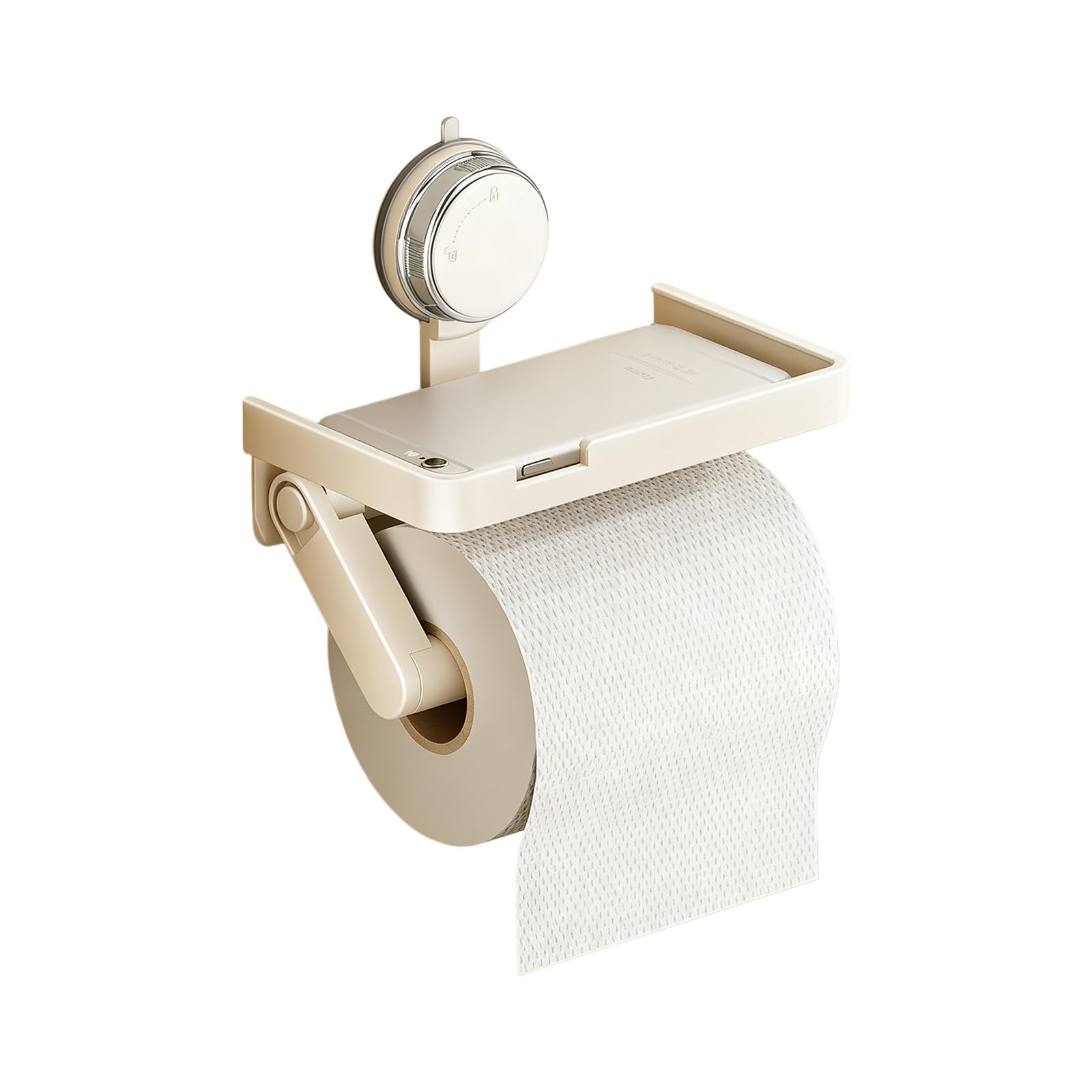Tissue Holder for Small Bathroom Accessory Space Saving Stand Wall Mounted Suction Cup Roll Paper Towel Rack