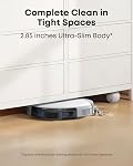 eufy by Anker Robot Vacuum C10 with Self Emptying, 8 Weeks Hands Free, Advanced Smart Mapping with LiDAR Navigation, 2.85-Inch Slim Design, Powerful Suction, Edge Expansion Brush for Pet Hair