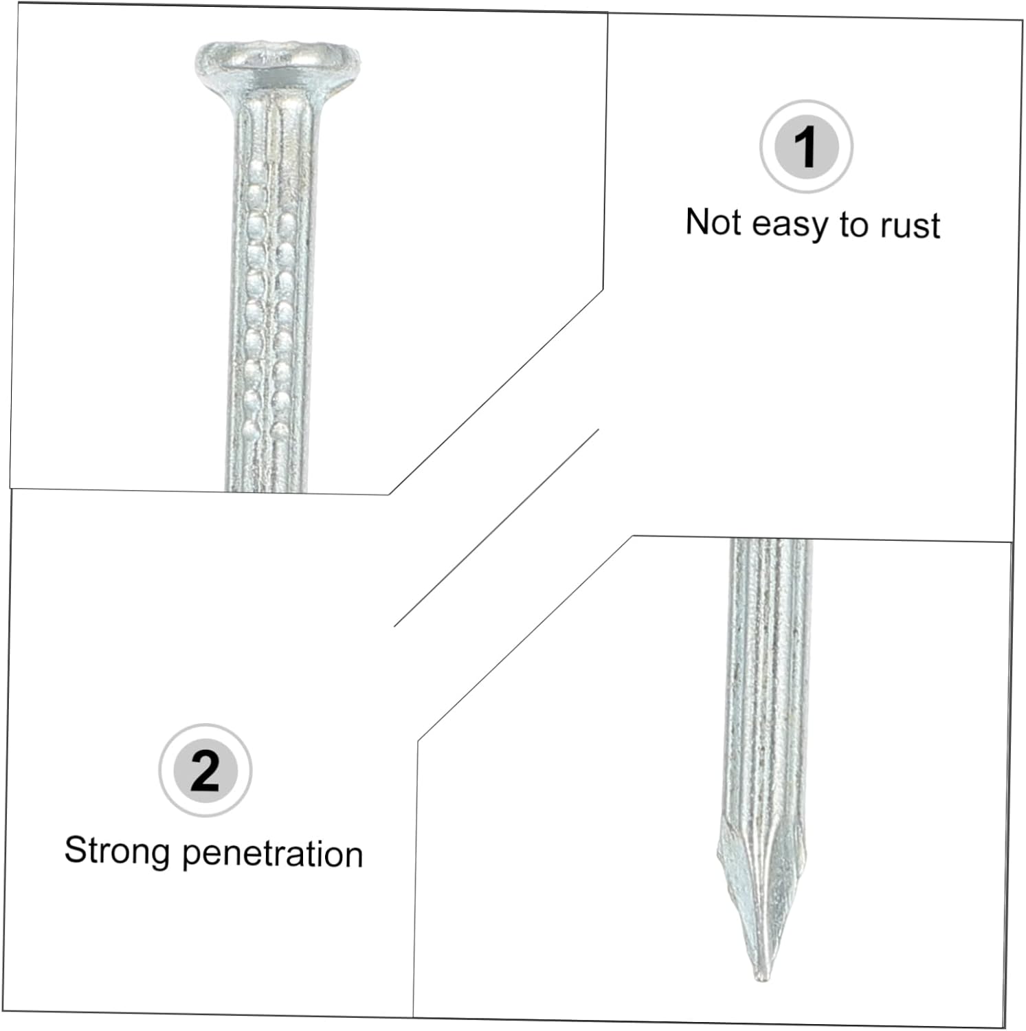 Premium Quality 195pcs Galvanized Hardened Nails Point Tip for Concrete Masonry Nails Steel Wall Fasteners