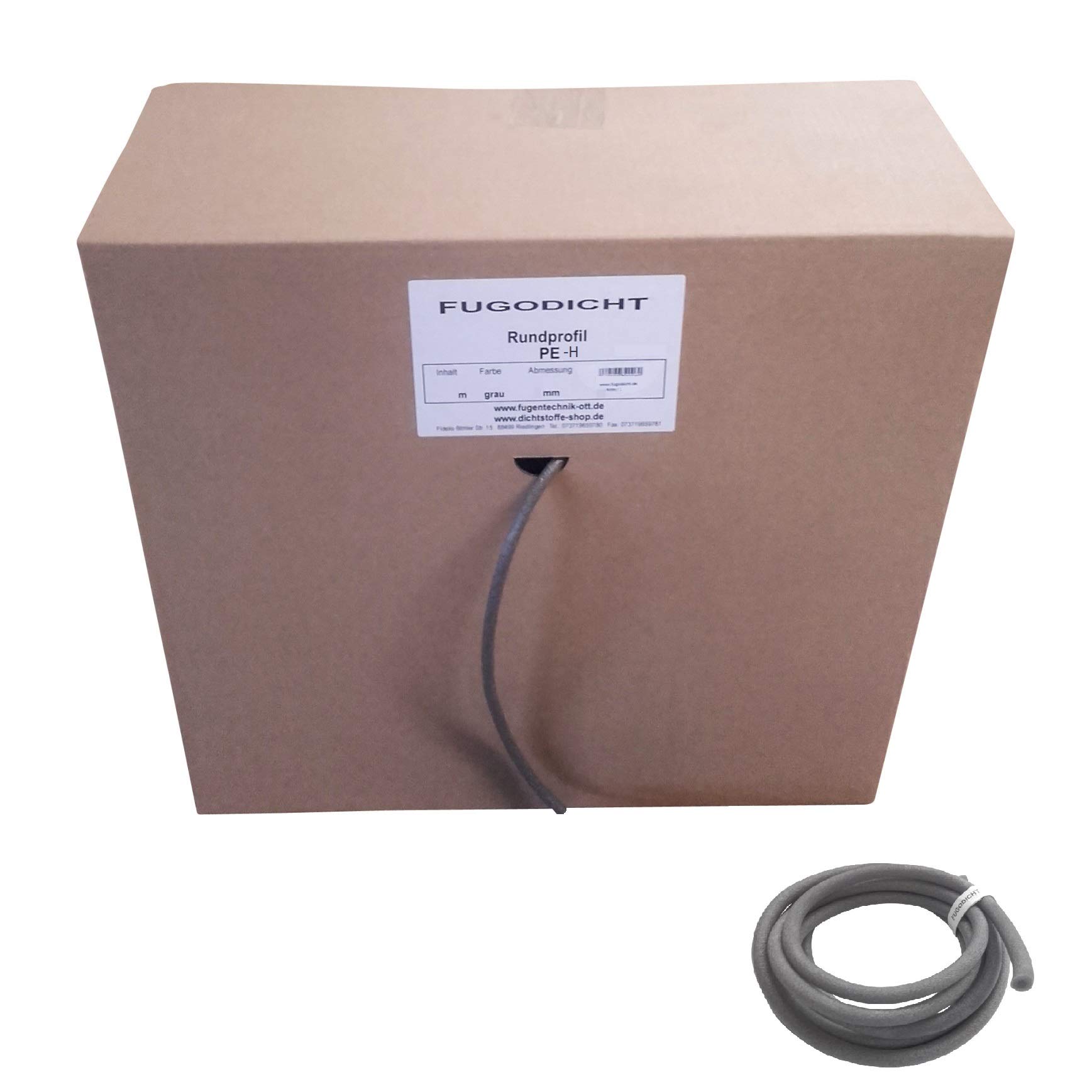 Fugen PE Rund Hohlprofil grau geschlossenzellig Ø 20mm x 50m