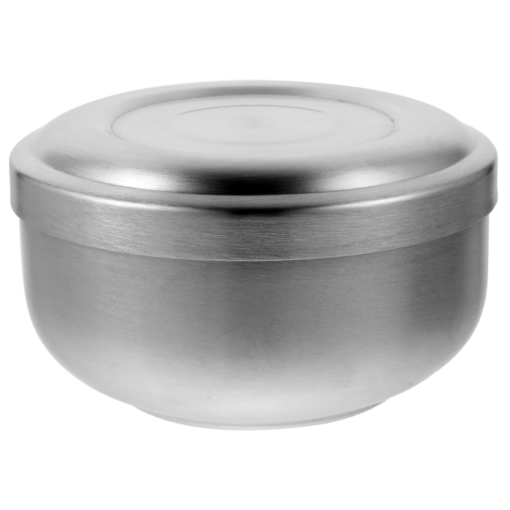 Homoyoyo Ciotola da Barba con Coperchio Leggera e Facile da Riporre in Acciaio Inossidabile Design Semplice e Pratica per Uso a Casa o Barber Shop