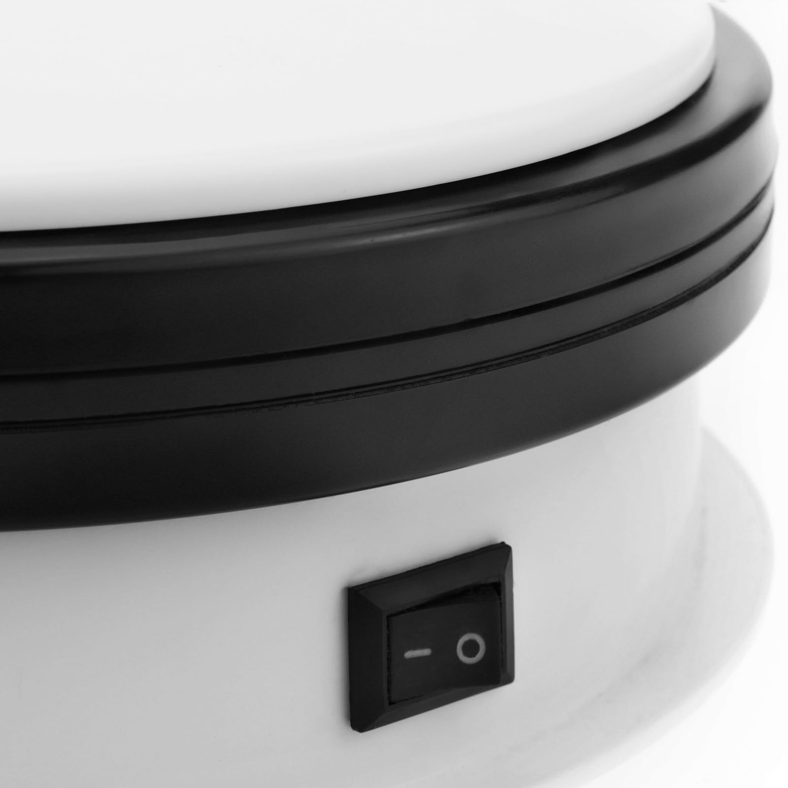 PrimeMatik - Elektrish rotierende drehteller 15cm weiss