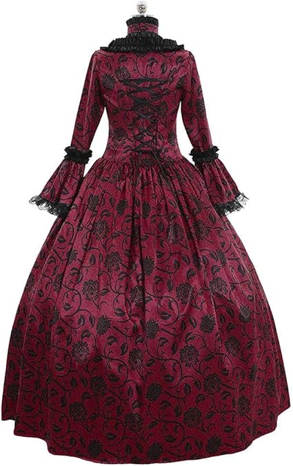 LRWEY Vestidos góticos medievales para mujer, renacentista ...