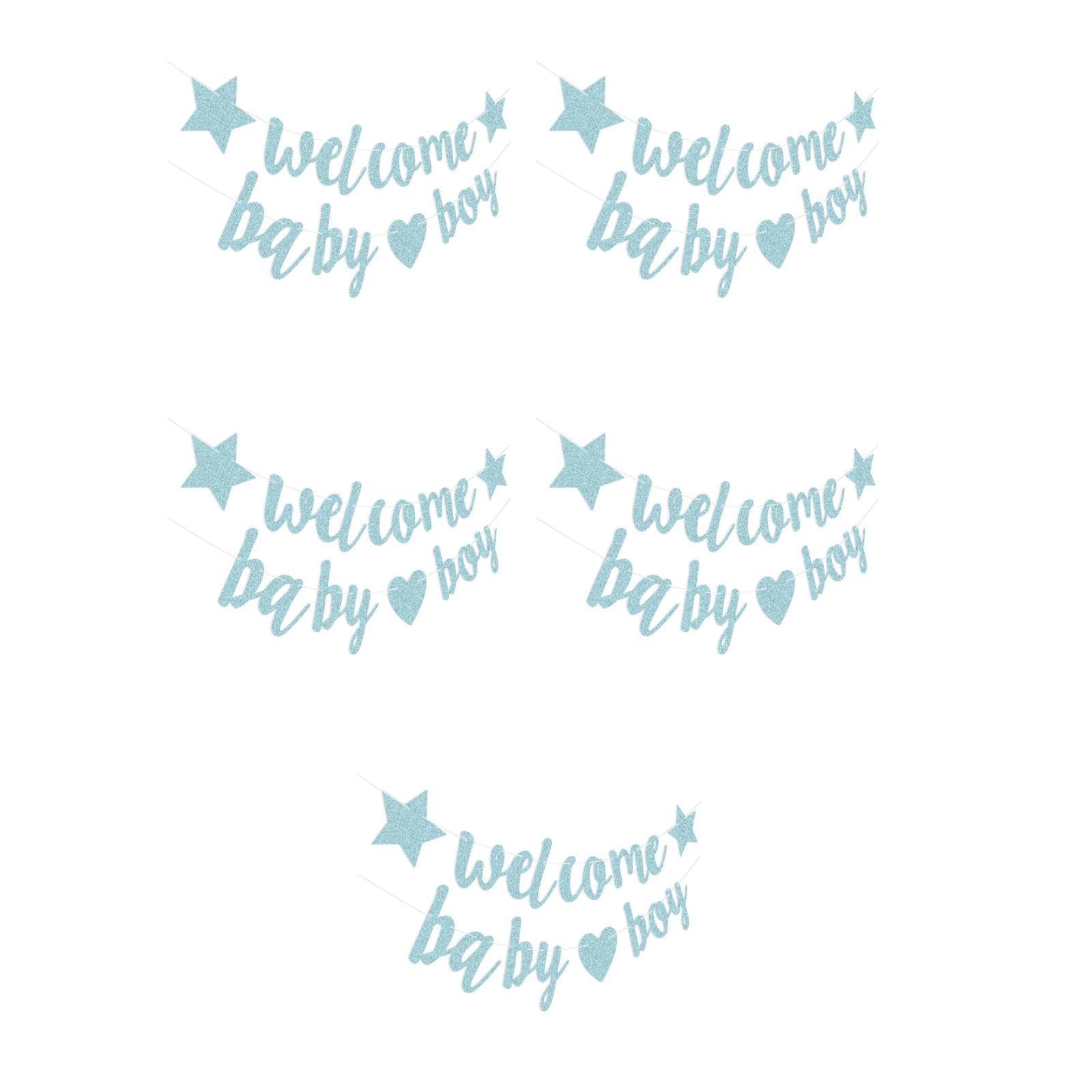 Banderoles de révélation du genre de bébé en papier pailleté Gadpiparty x5