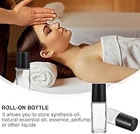 Qintreesify 2-Pack 30ml Clear Glass Essential Oil Roller Bottles with Stainless Steel Balls & Funnels - Refillable Portable Roll-Ons