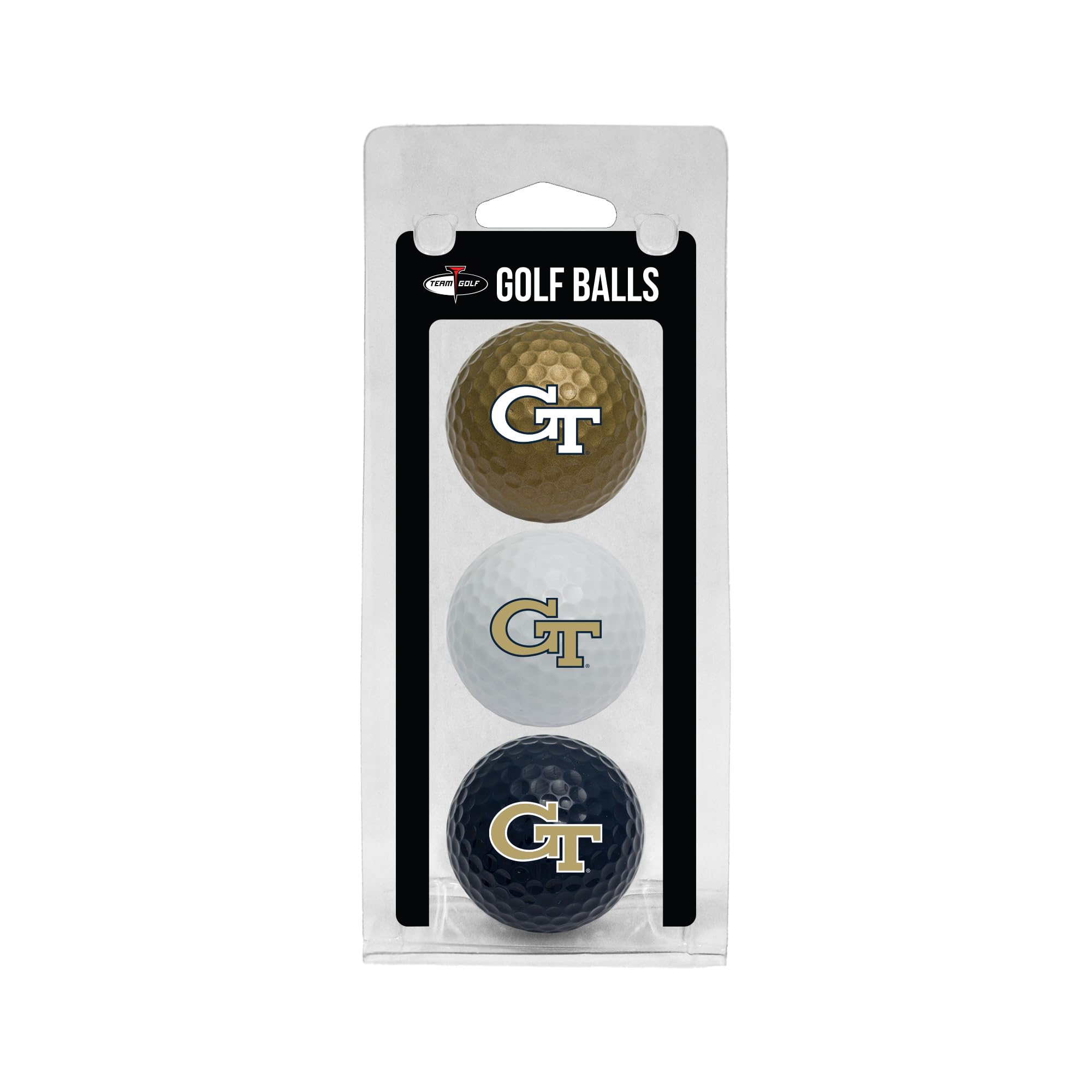 Team Golf NCAA Georgia Tech Yellow Jackets 3 Golf Ball Pack Regulation Size Golf Balls, 3 Pack, Full Color Durable Team Imprint — image 1