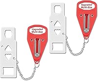 Vista 8 de AceMining Cerradura de puerta portátil para seguridad en el hogar, cerradura de puerta de viaje, cerraduras de bloqueo de viaje para mayor seguridad