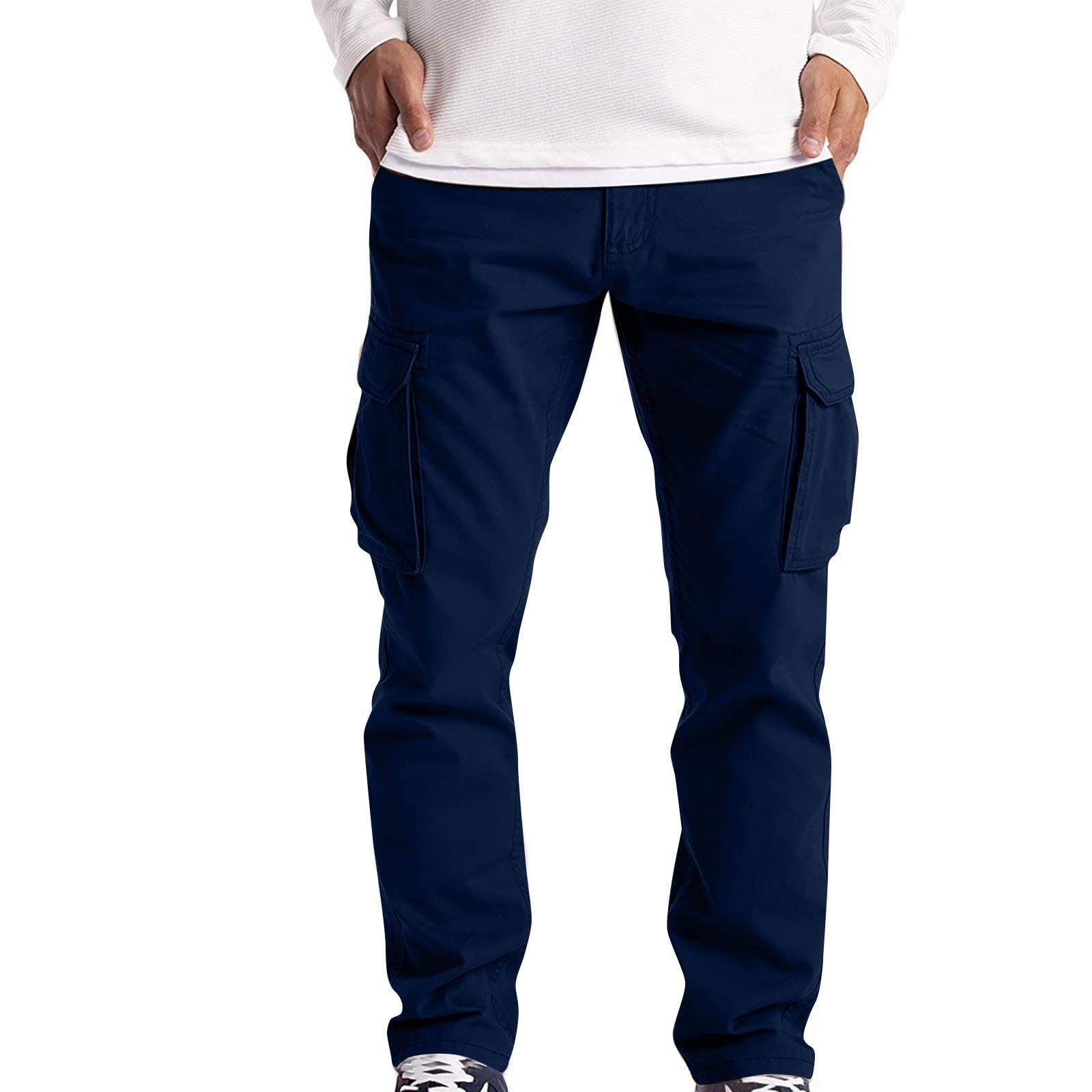 Hiking Pants Men Plus Size Baggy Stretch Cargo Work Pants Casual Lightweight Comfy Wide Leg Lounge Pants with