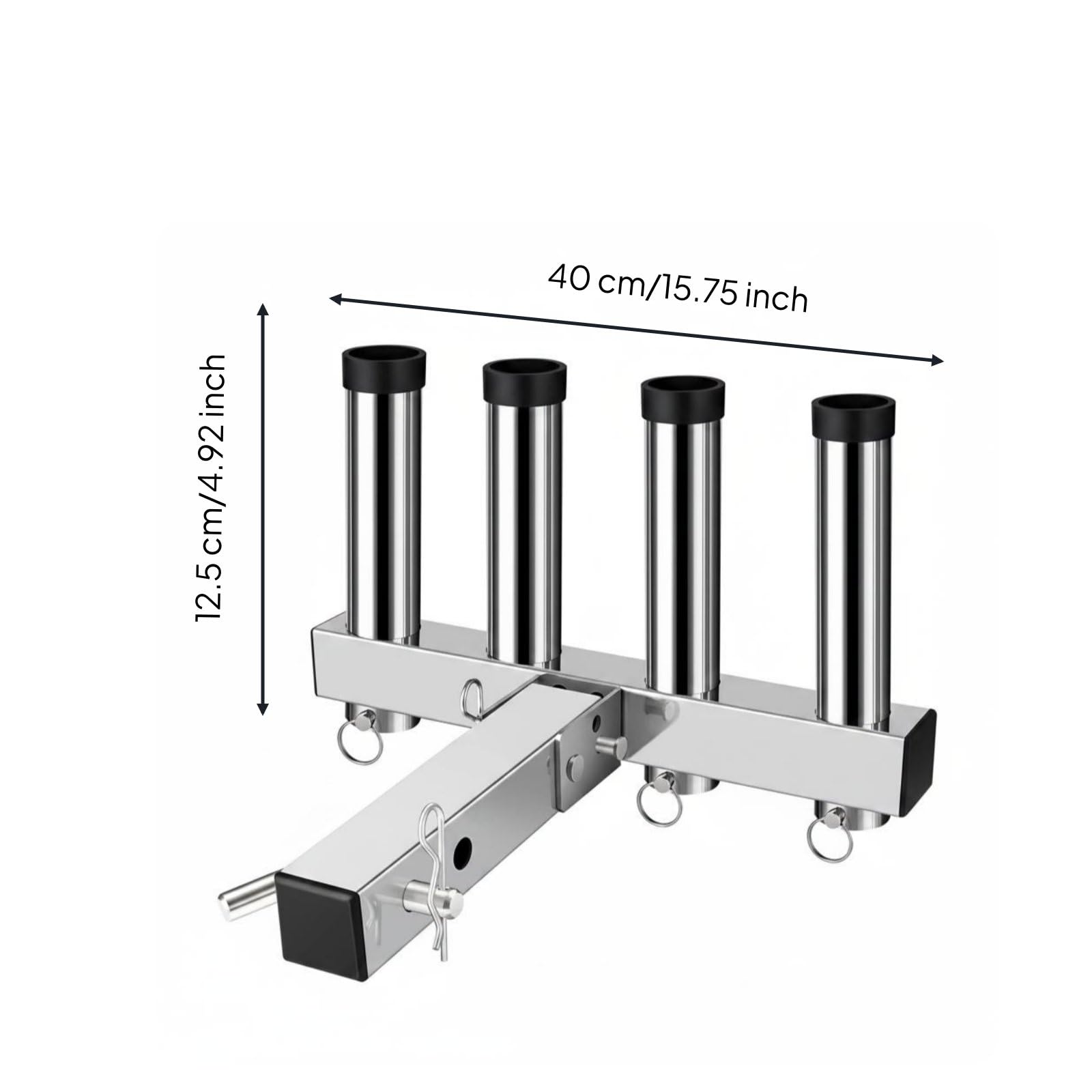 Supporto Canne da Pesca Acciaio Inox Supporto Canne da Traino Leggero Portacanna per Auto, Rimorchio