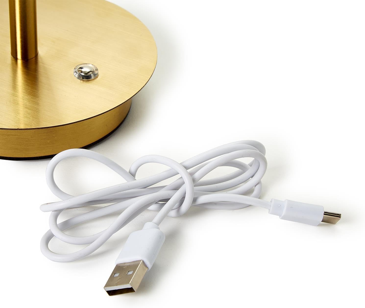 Two's Company LED Touchable Table Lamp with Acrylic Shade in Gift Box, Iron, 13-inches Height