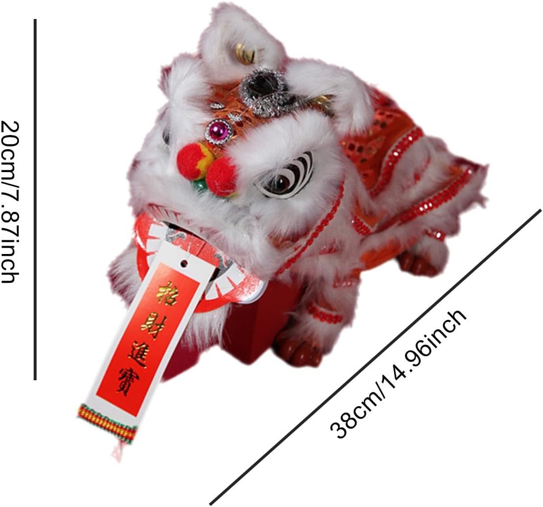Marionette Lion Toy for New Year Festivities and Holiday Gatherings, Red