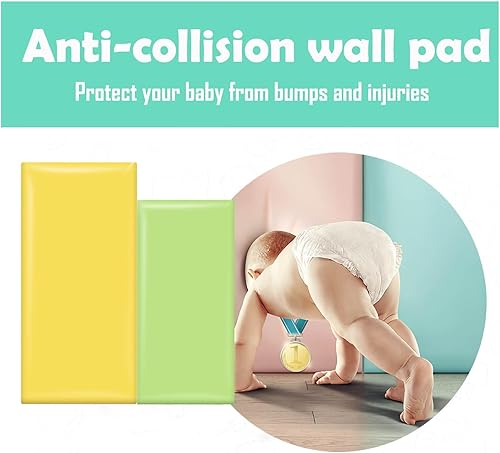 Miniatura 6 de Acolchado de pared para niños, paneles de pared tapizados para cabecera, despegar y pegar, almohadilla de protección de pared para tatami,