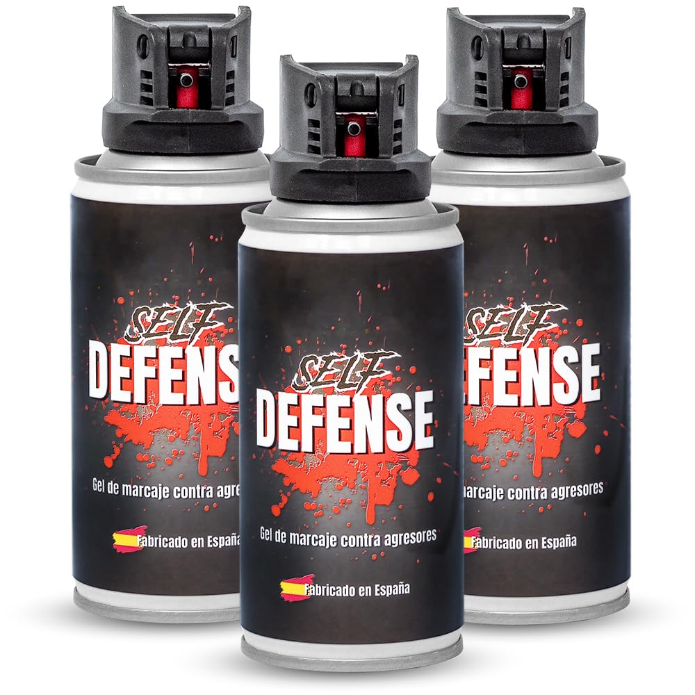 MAKTUL SELF DEF Spray Gel de Marcaje e Identificación Rojo - Tamaño XXL 150ml (Pack de 3) Especial para Tienda Casa Coche Seguridad y Tranquilidad
