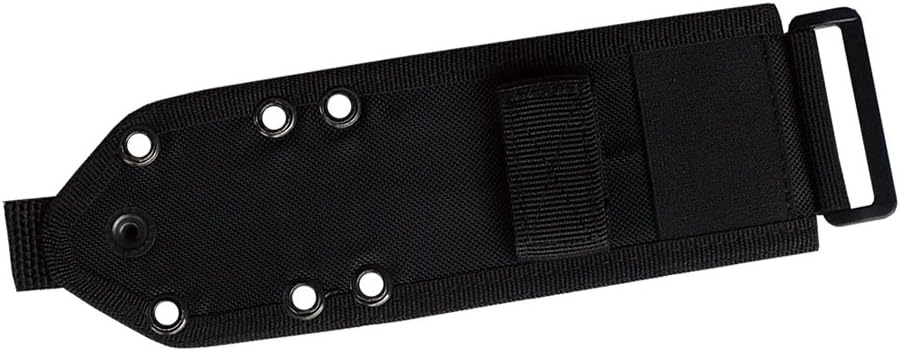 ESEE -4 Serrated Edge OD Blades with Orange G10 Handles and Black Molle Sheath