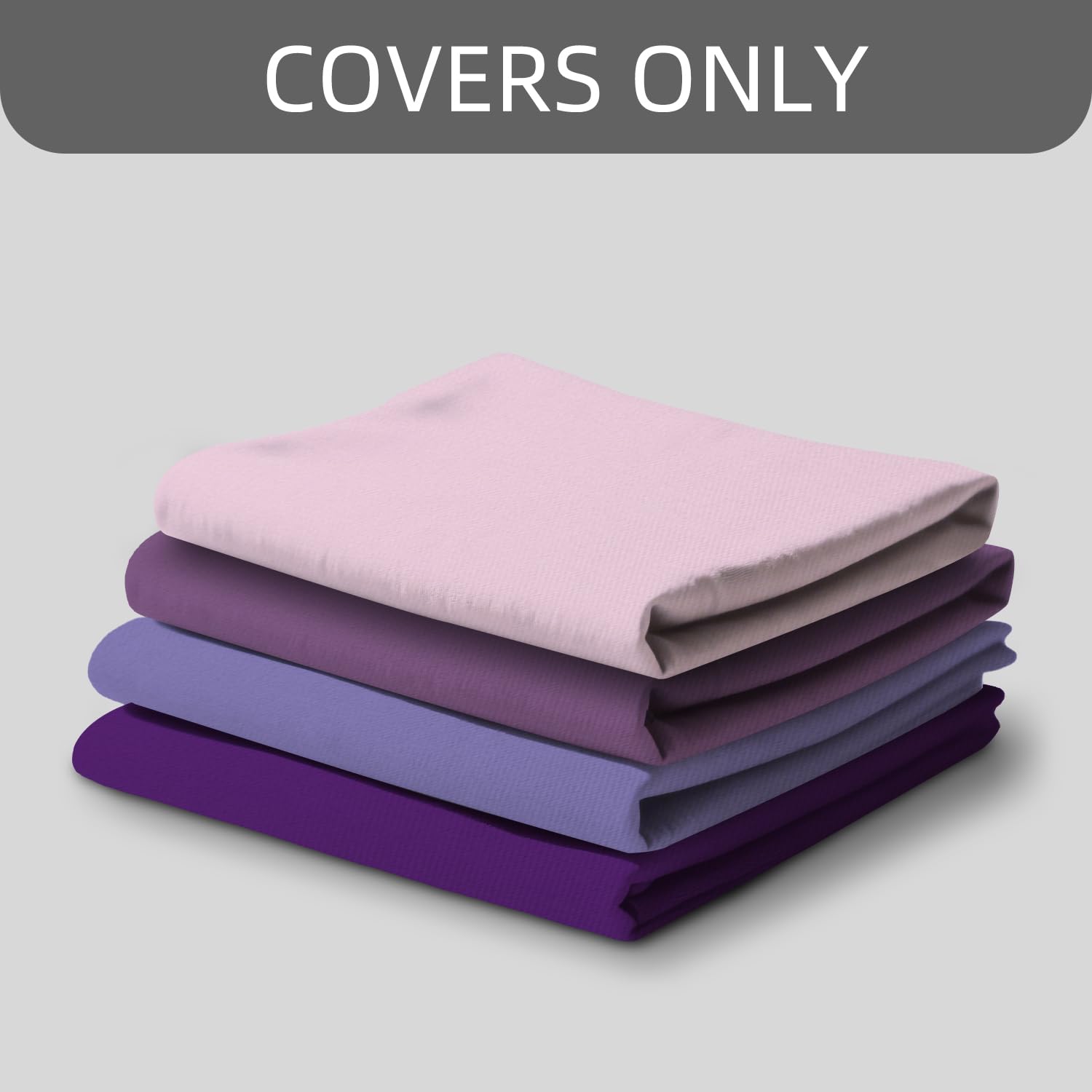 Tinta unita Copricuscino in Effetto Lino per divano Gradiente viola Cuscino per letto Maniero della lavanda Colore Fatto a mano Piazza Federe per cuscini 45x45 cm Set da 4