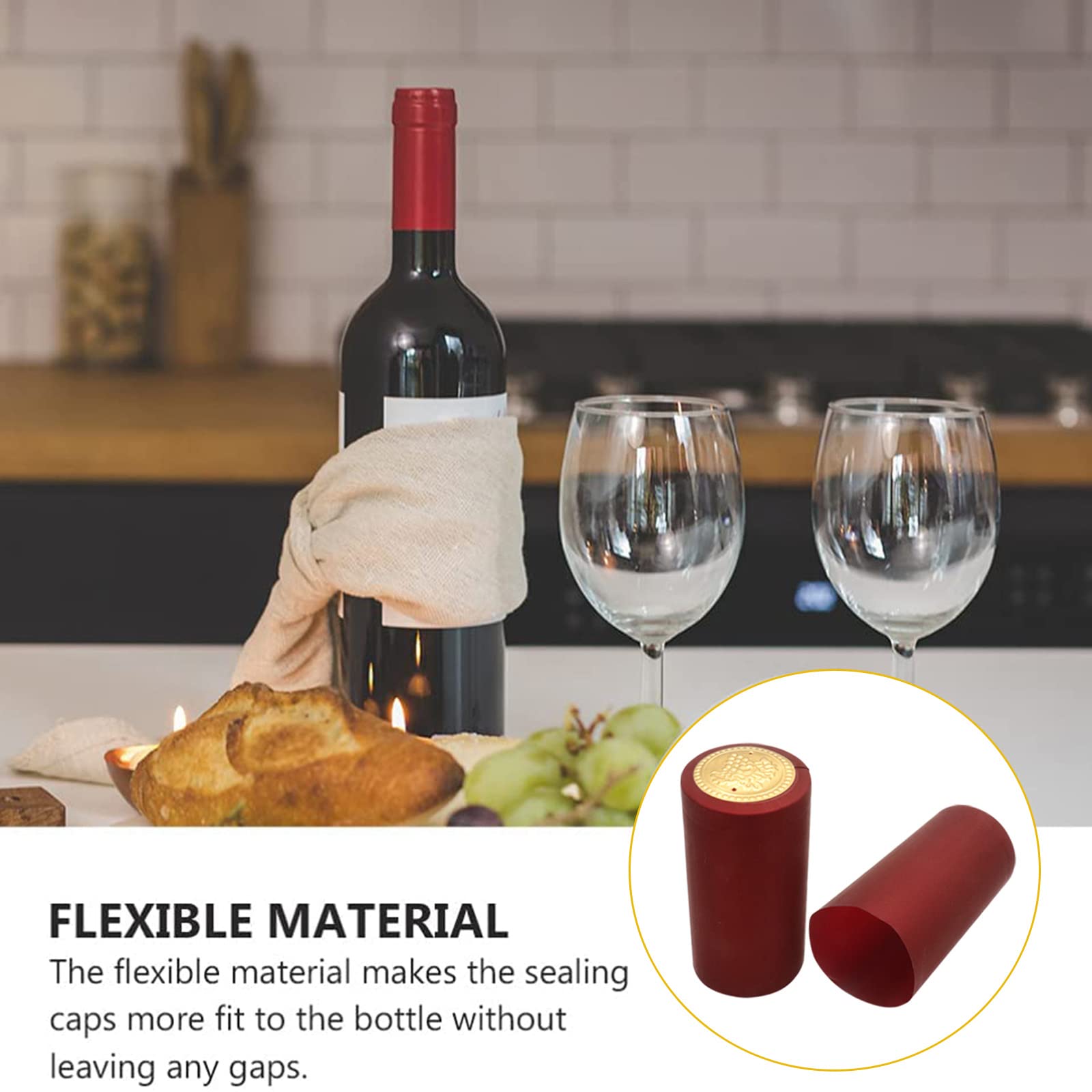 50 Capsules Thermorétractables Pour Bouteilles De Vin - PVC, Fermeture Hermétique, Maintien Saveur, Pour Maison Et Bar
