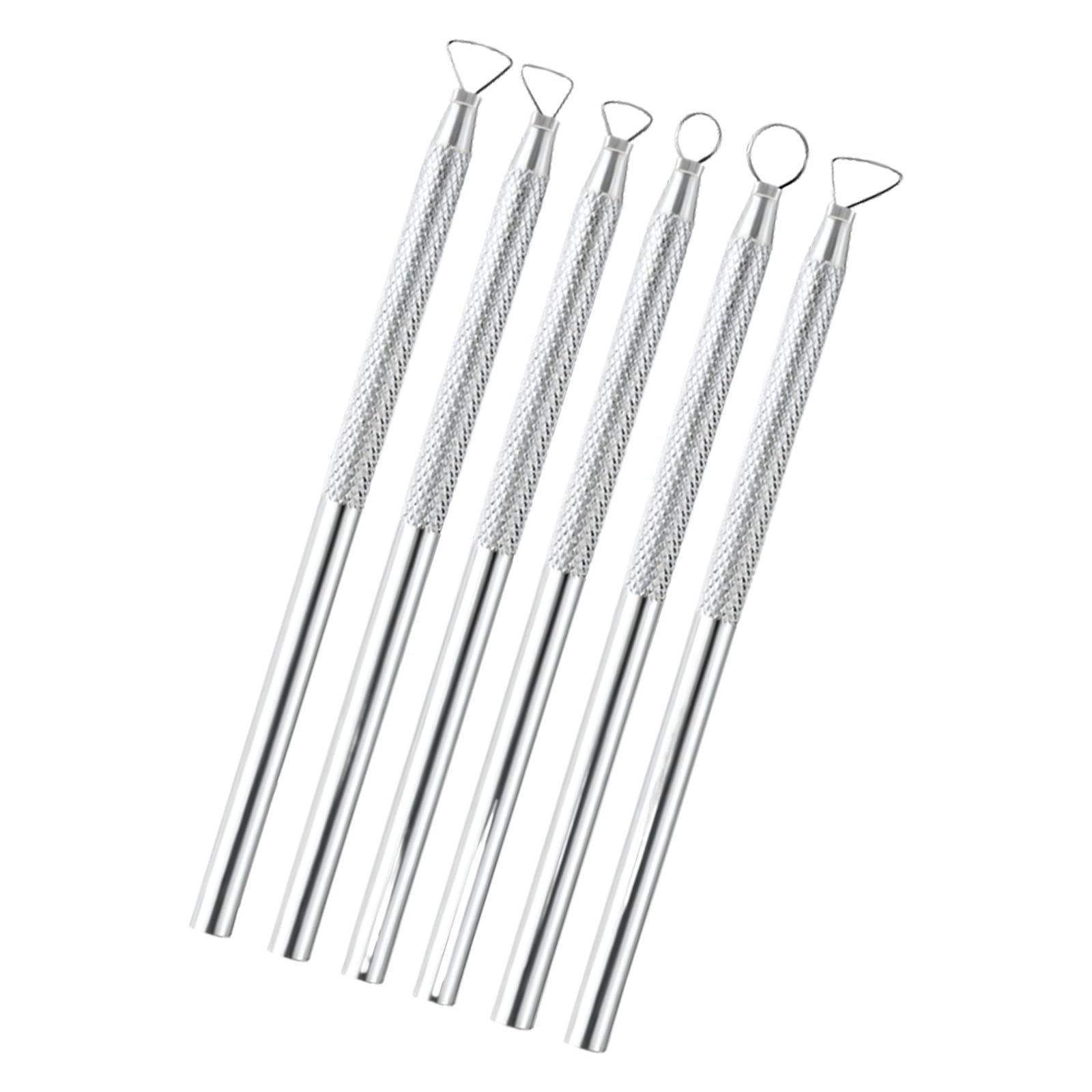 Limtula Multicolor Ceramic Trimming Set With 6 Metal Pottery Tools, Assorted Loop Forms, Textured Handles For Clay Carving, Detail Refinement, Studio Hobby Making Pottery Trimming Clay Carving Ceramic Shaping Loop Hobby