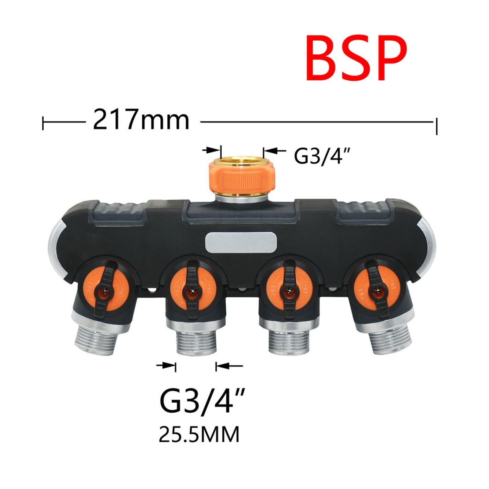 Connettori per tubo di irrigazione a goccia, 2/4 vie, rubinetto da giardino femmina, 1/2 pollice, 3/4 a 3/4 di pollice, valvola di irrigazione, deviatore per tubo, connettore rapido, 1 set (connetto