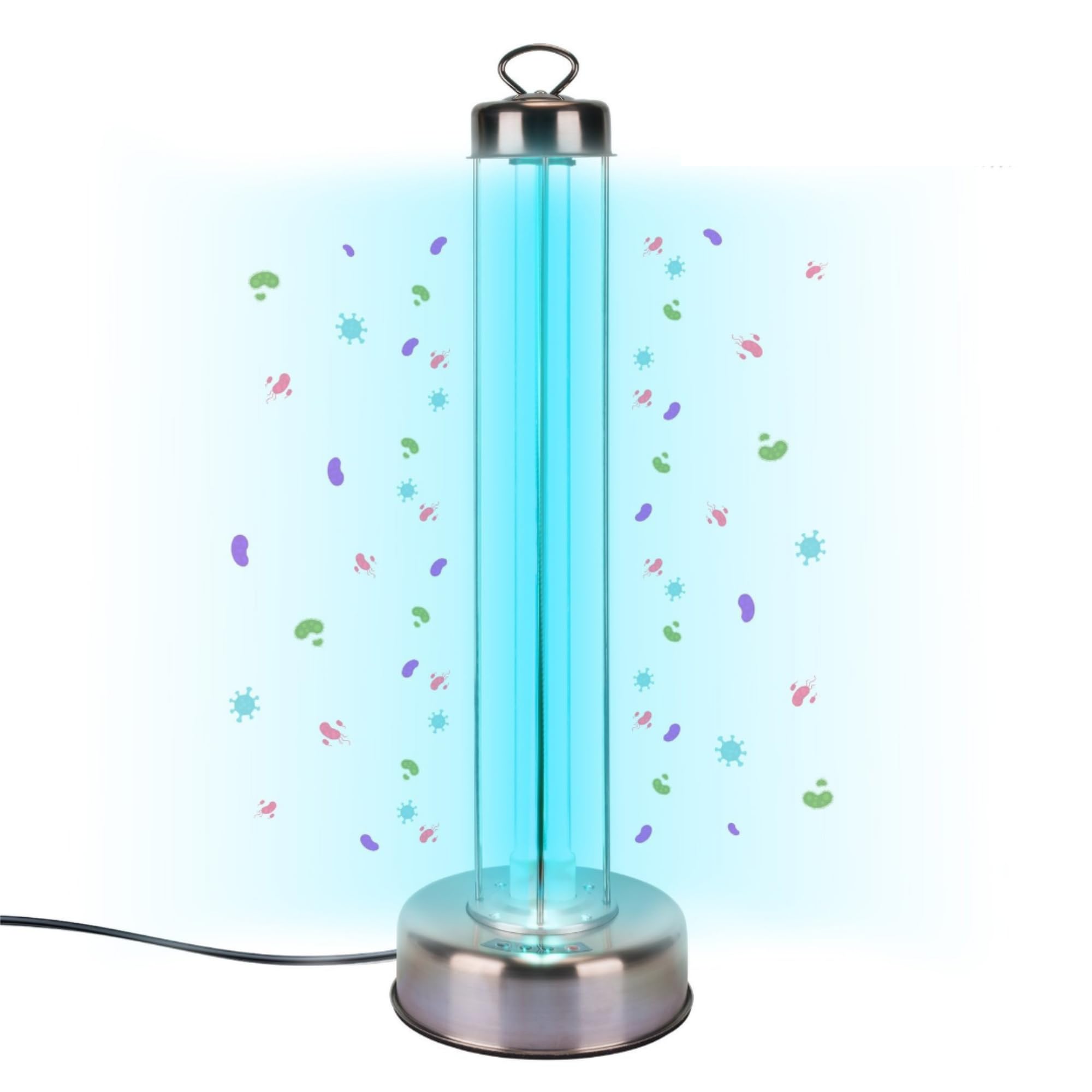 AeraLight Whole Room Surface UV Light Sanitizer - 100W Professional Grade UV-C Lamp for Commercial & Home Use with Timer, & 10,000hr Bulb, Lab Certified 99.9% Germ Kill in 15 Mins