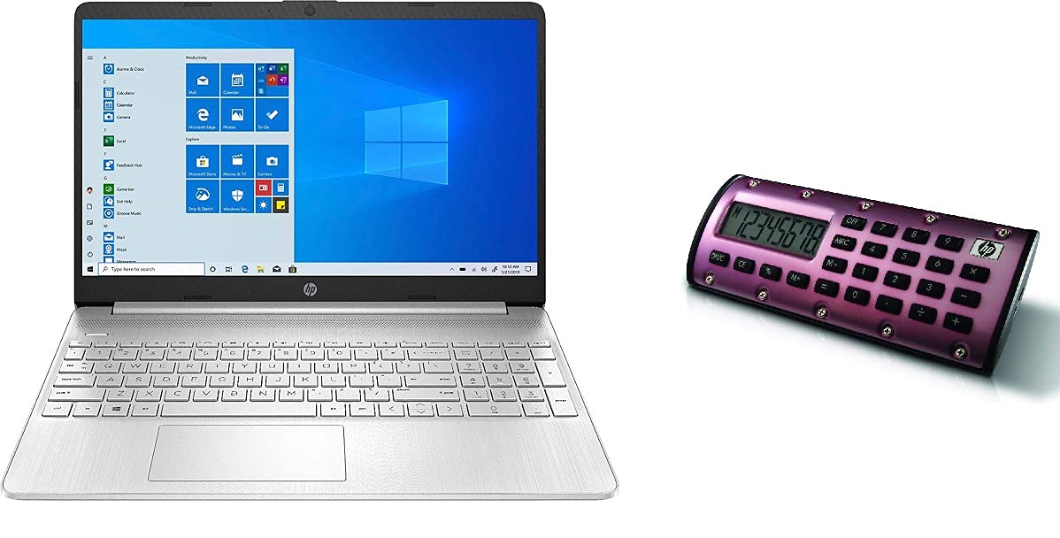 2021 Latest HP 15 Laptop 15.6” FHD Anti Glare 250Nits Display Core I3-1115G4 Up to 4.1GHz 16GB 512GB NVMe SSD Intel® UHD Graphics Fingerprint reader English Keyboard WIN10 Silver With HP Calculator