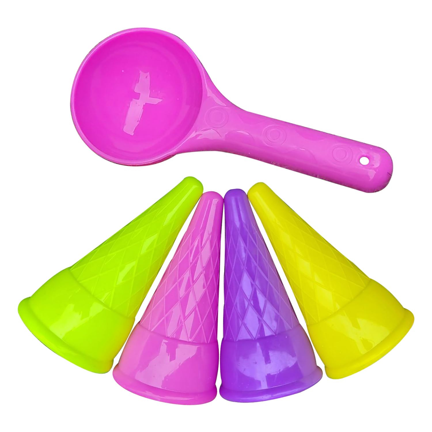 XNHIU 5pcs Ice Cream Beach Toys Ice Cream Bucket and Scoop Sand Pit Toys Great Ice Cream Sand Toy Sand Beach Toys for Kids