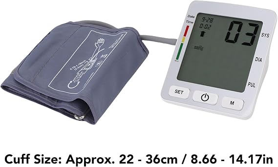 Machine, One Button Automatic Monitor, Easy to Use Home Device with Large Display and Included Batteries