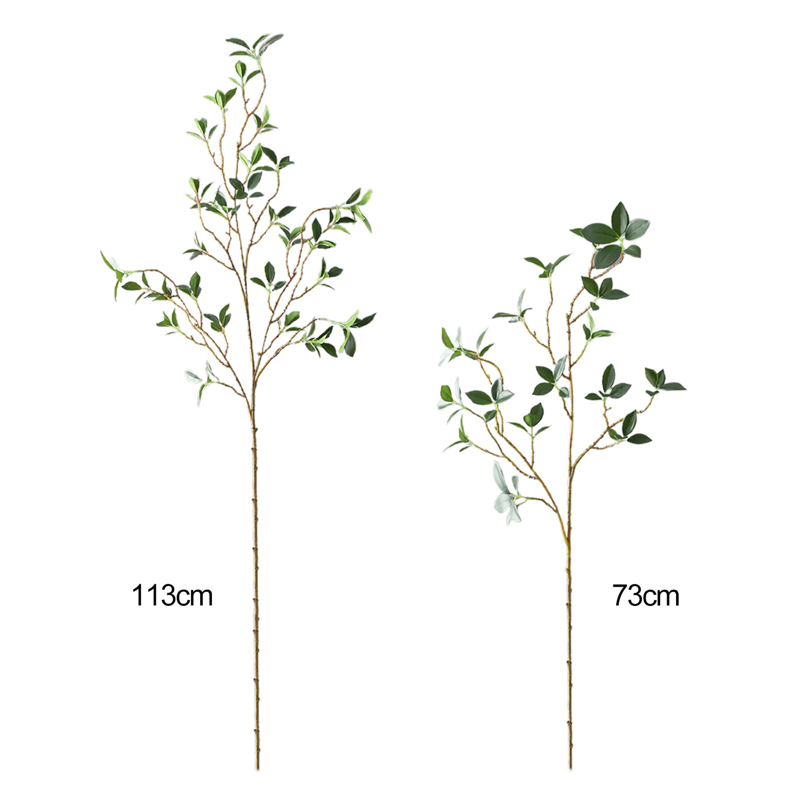 3 rami di ficus artificiali, foglie di finto spray, ad alta artificiale, verde ficus, tronchi di ficus, foglia, tronchi per vaso, riempitivo, casa, matrimonio, ufficio, decorazione (110 cm)