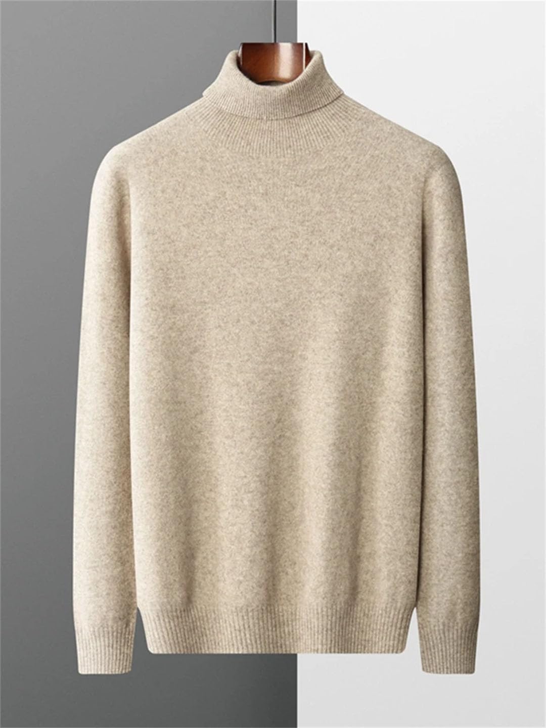 Maglione da uomo a collo alto 100% cachemire maglione a maniche lunghe di base in cashmere morbido maglione caldo