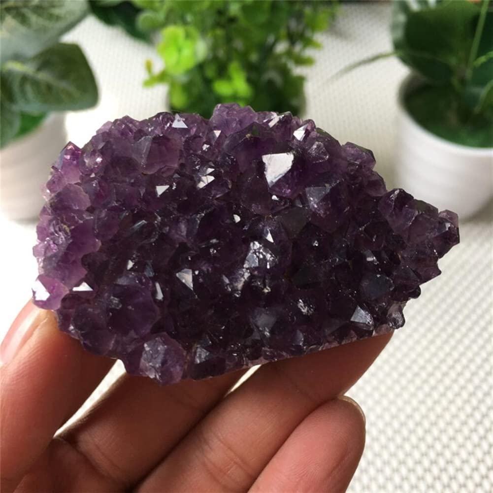 Elección de Regalos 100g racimo de Amatista Natural geoda de Cristal de Cuarzo espécimen Piedra de vibración curativa Inicio Colecciones